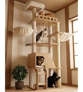 Amazon | Heybly キャットタワー 高さ180cm 大型猫用 猫タワー 70cm